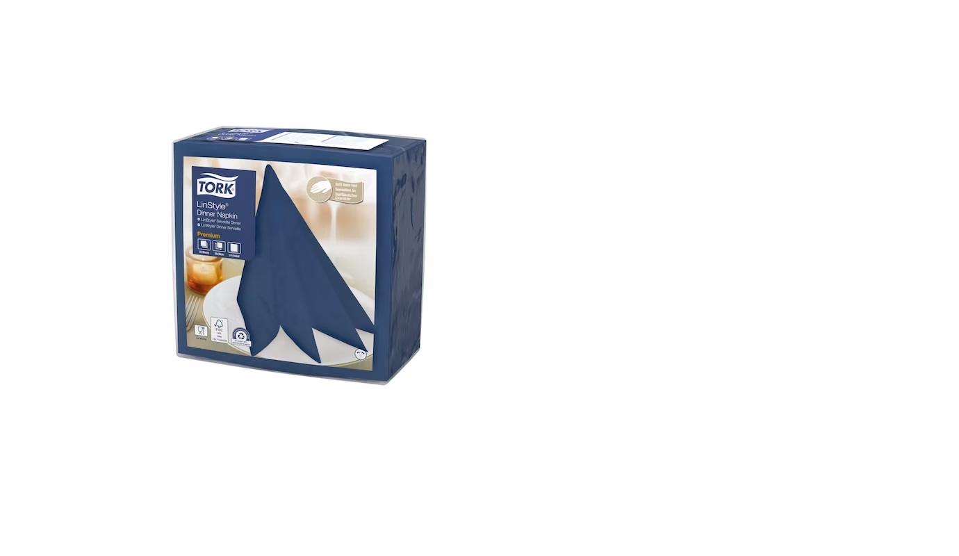 Een Tork LinStyle® Dinnerservet 39x39cm 1/4-vouw 12x50 midnight blue koop je bij ShopXPress